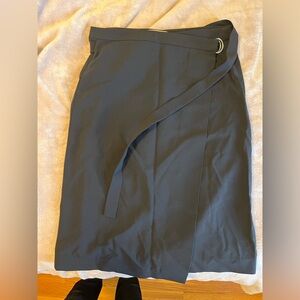 Worsted wool wrap skirt